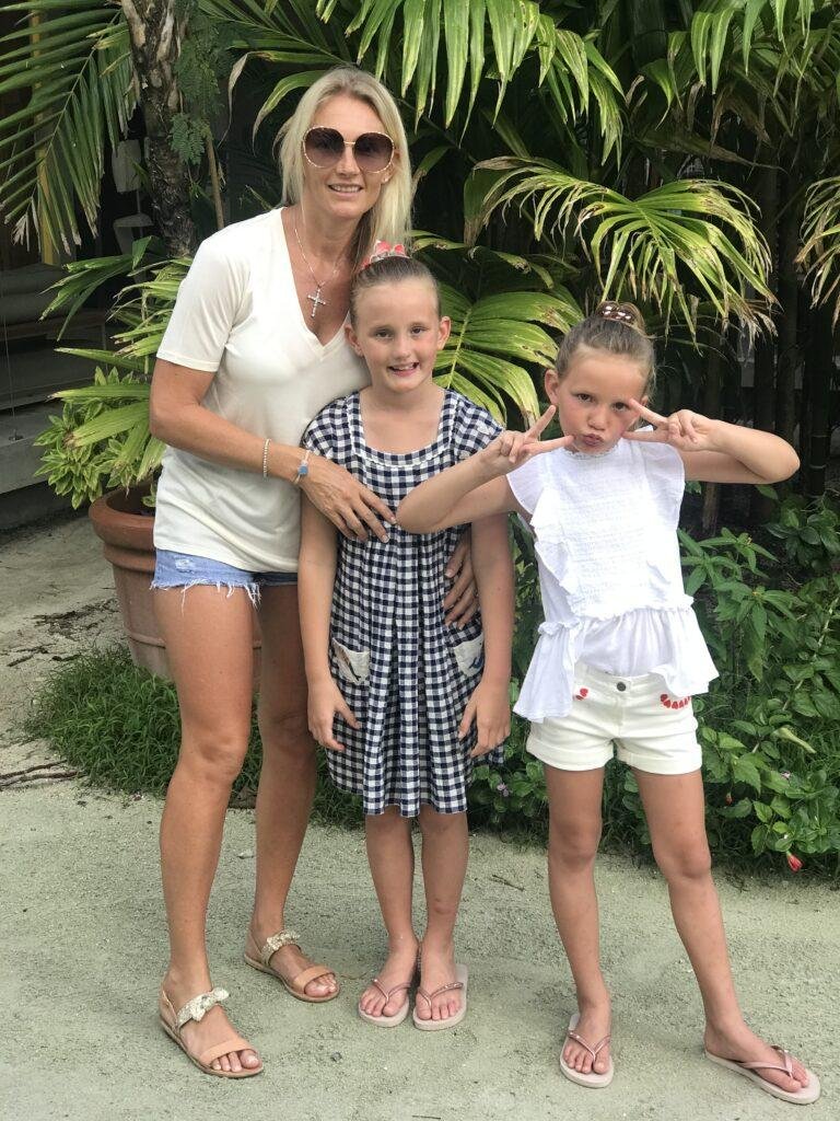 Sand Dollar Dubai's Lucy Gibson Poses With Daughters 