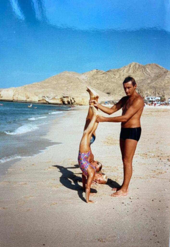 Lucy Gibson Childhood UAE Beach 